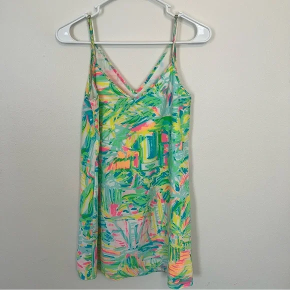 {Lilly Pulitzer} Lela Dress 100% Silk Multi Sea Salt and Sun - Picture 3 of 10